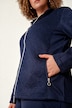 Veste en molleton coupe Slim Fit, matière extensible avec motif gaufré, fermeture zippée à double sens