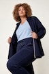 Veste en molleton coupe Slim Fit, matière extensible avec motif gaufré, fermeture zippée à double sens
