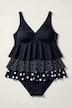 Tankini-Top, Volants mit Dots