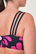 Bikini à fleurs, bonnets souples, trois bretelles, matière recyclée