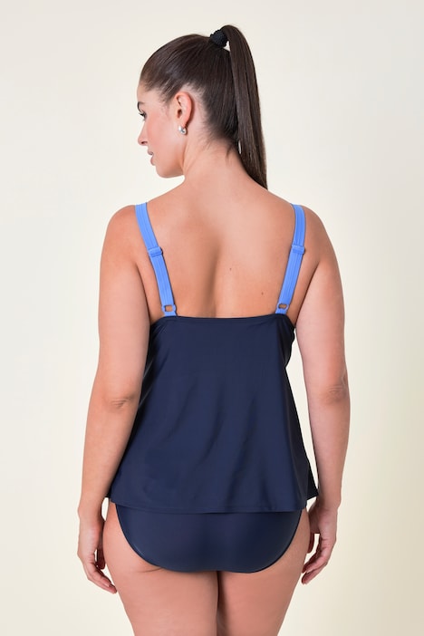 Tankini, Colorblocking, Softcups, Träger verstellbar