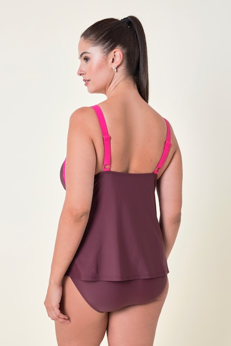 Tankini, Colorblocking, Softcups, Träger verstellbar